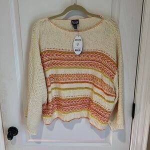 New Scoop Woman’s striped boatneck pullover